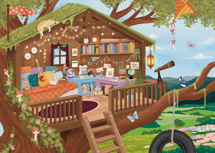 Treetop Hideout | Villager - 250 Piece Puzzle