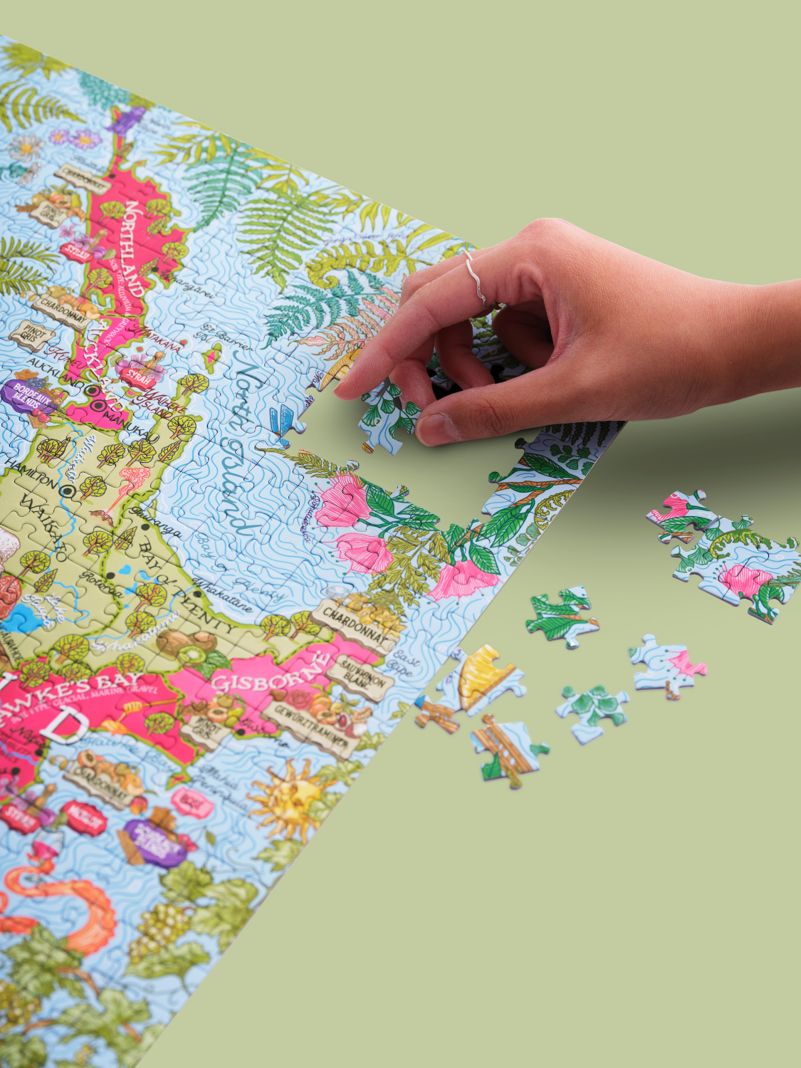 New Zealand Wine Puzzle - Water and Wines