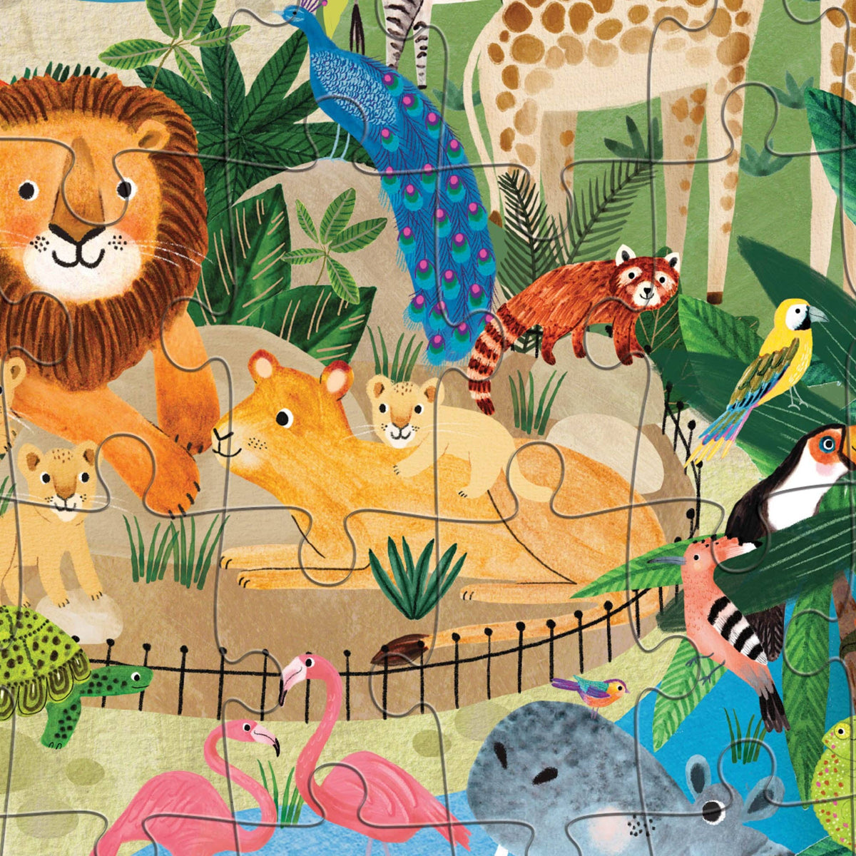 Flat House Puzzle 50 pc - Zoo - Crocodile Creek