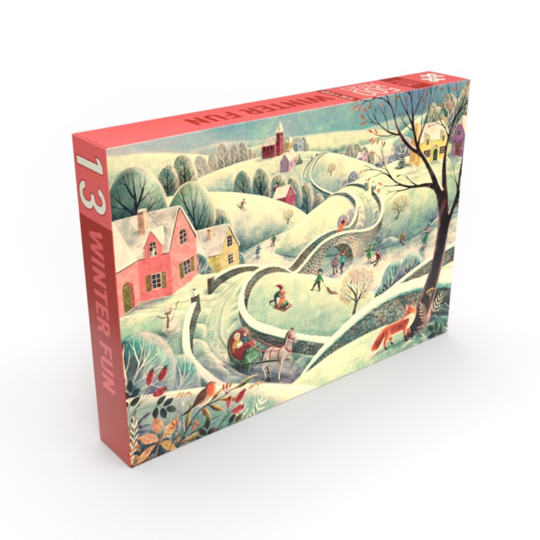 WINTER FUN 500 piece jigsaw puzzle by Penny Puzzle