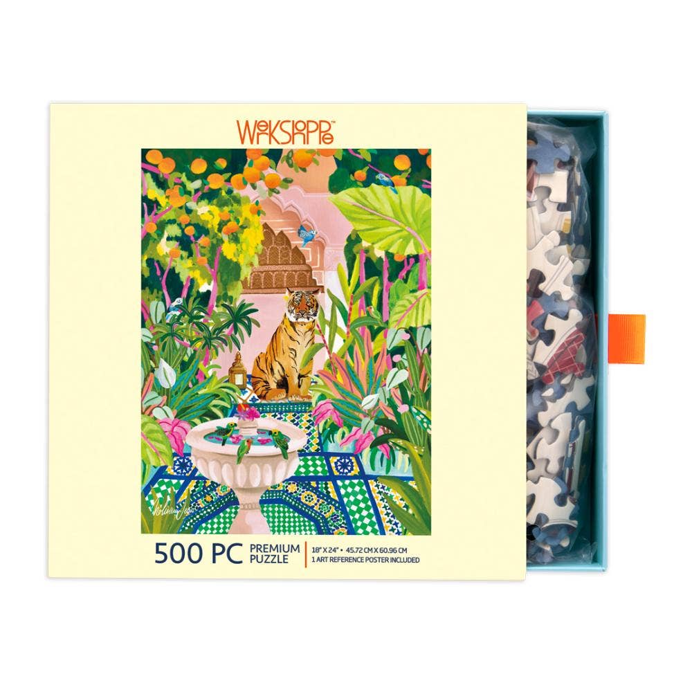 Peaceful Oasis - WerkShoppe 500 Pc Puzzle - Slip Box