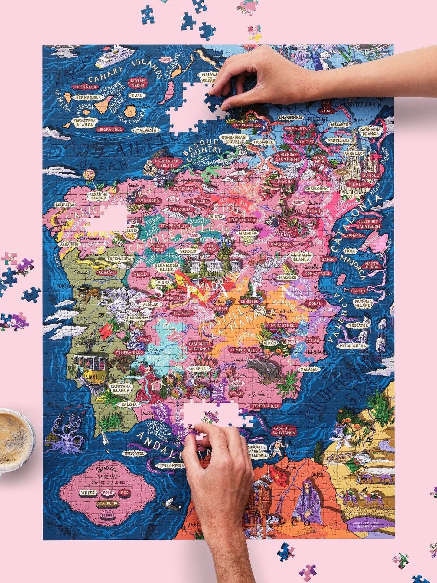 Spain Wine Puzzle - Water and Wines