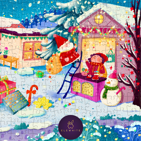 Whimsy Town Panoramic Puzzle - Elewhite