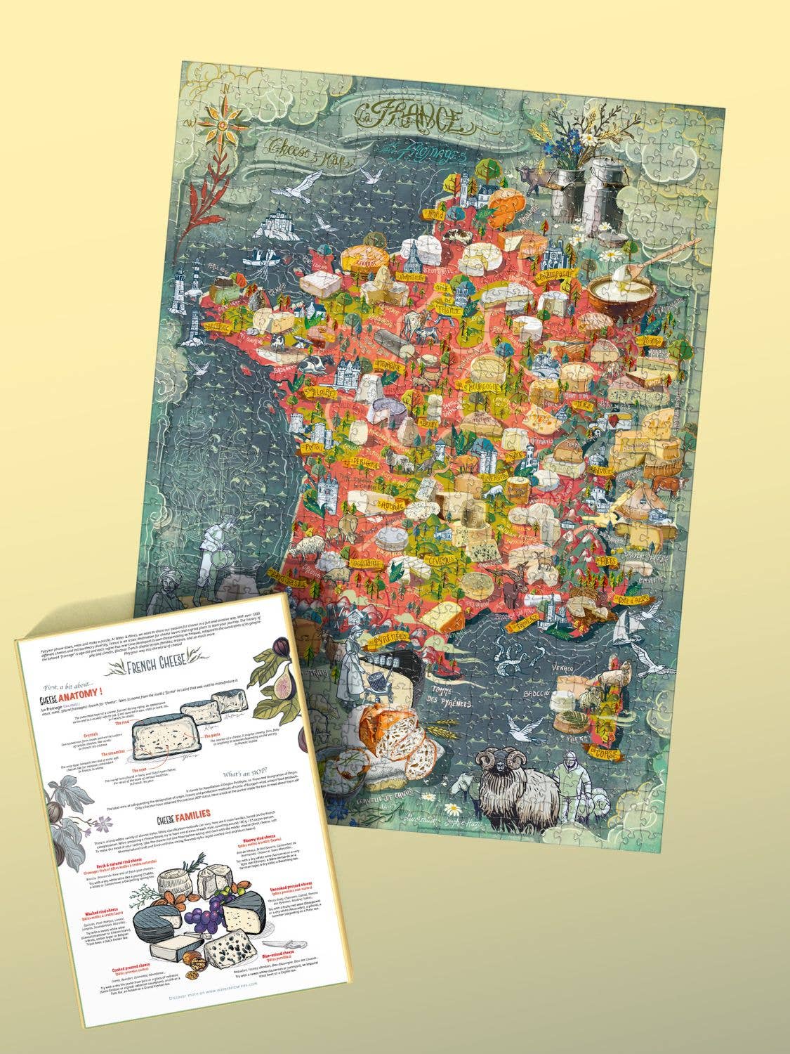 France Cheese Puzzle - Water and Wines