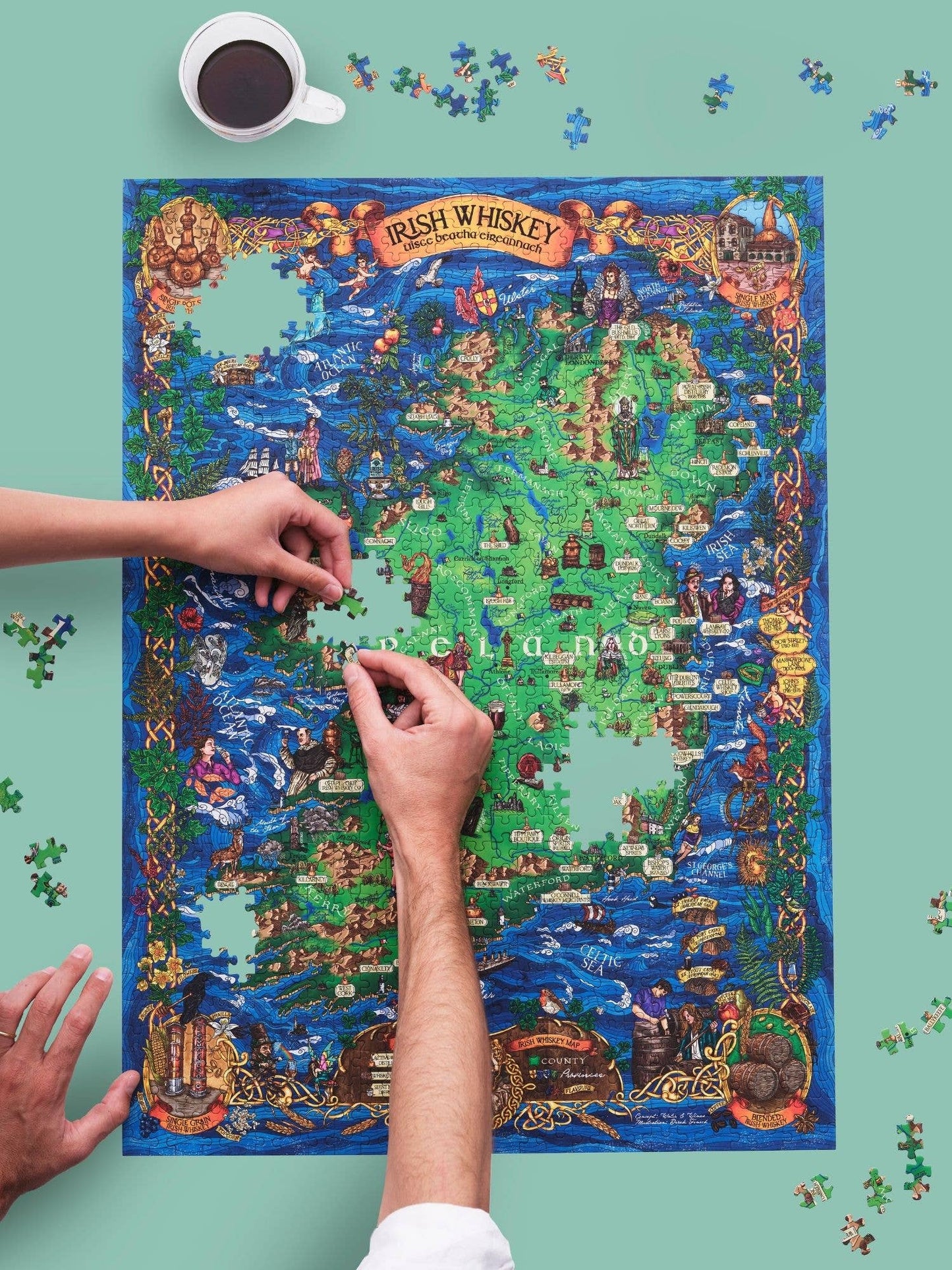 Ireland Whiskey Puzzle - Water and Wines