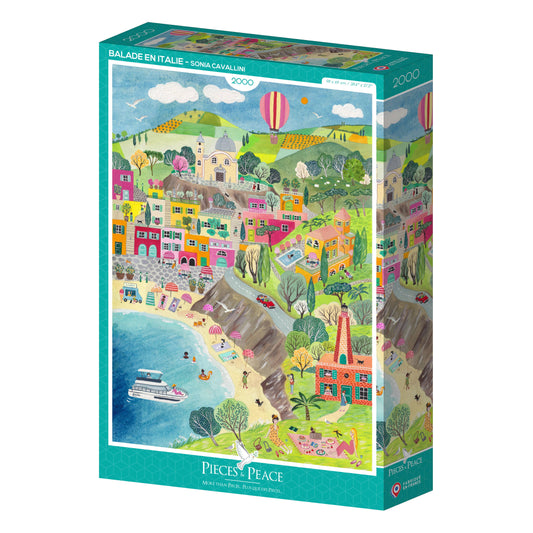 Stroll in Italy 2000-piece Puzzle - Pieces and Peace