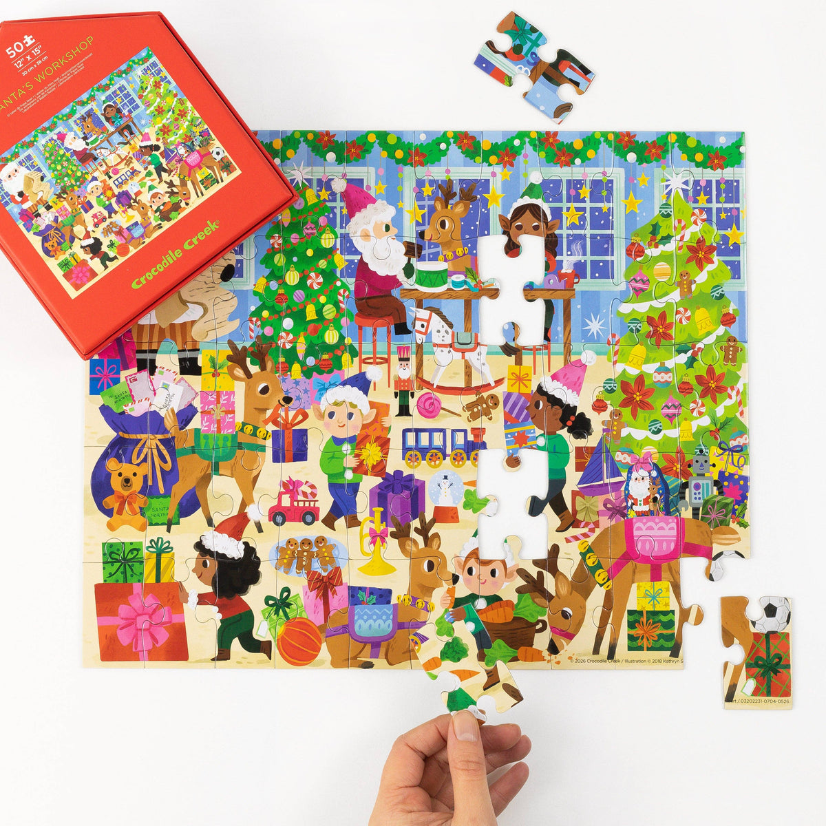 Santas Workshop - Flat House Puzzle 50 pc -Crocodile Creek