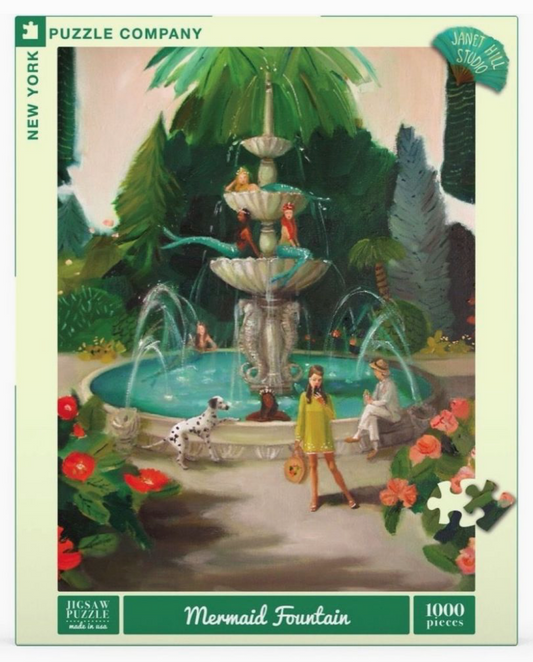 NYPC Janet Hill 1000 Pc Puzzle - Mermaid Fountain