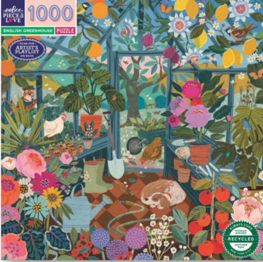 EeBoo 1000 Pc Puzzle - English Greenhouse