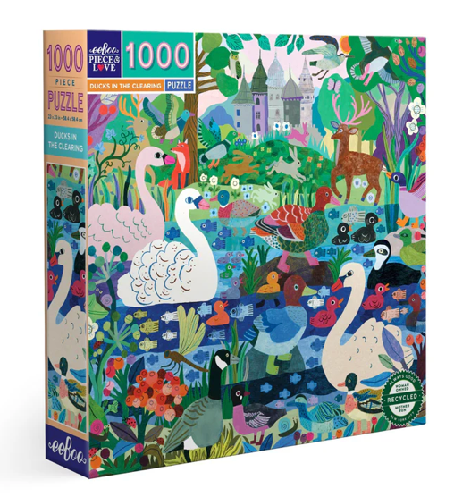EeBoo 1000 Pc Puzzle - Ducks in the Clearing