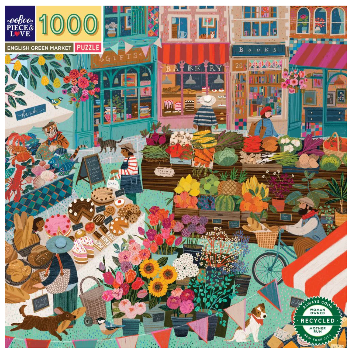 EeBoo 1000 Pc Puzzle - English Green Market