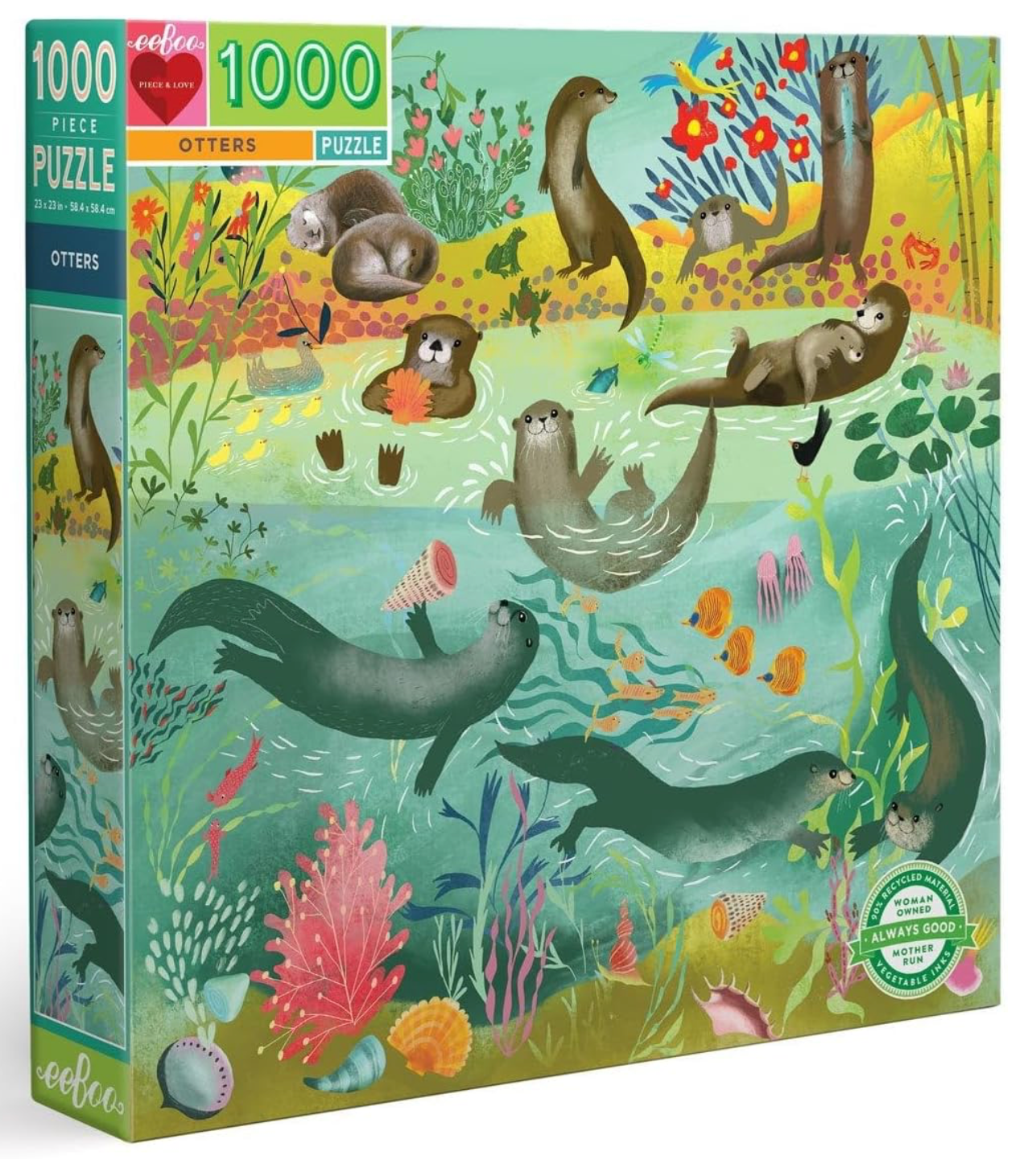 EeBoo 1000 Pc Puzzle - Otters