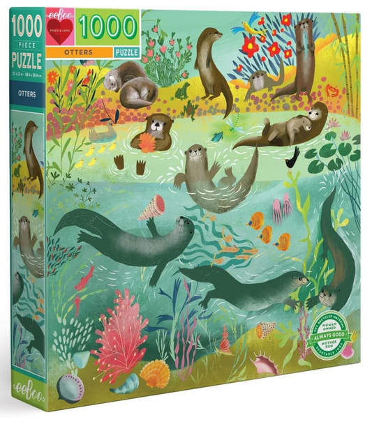 EeBoo 1000 Pc Puzzle - Otters