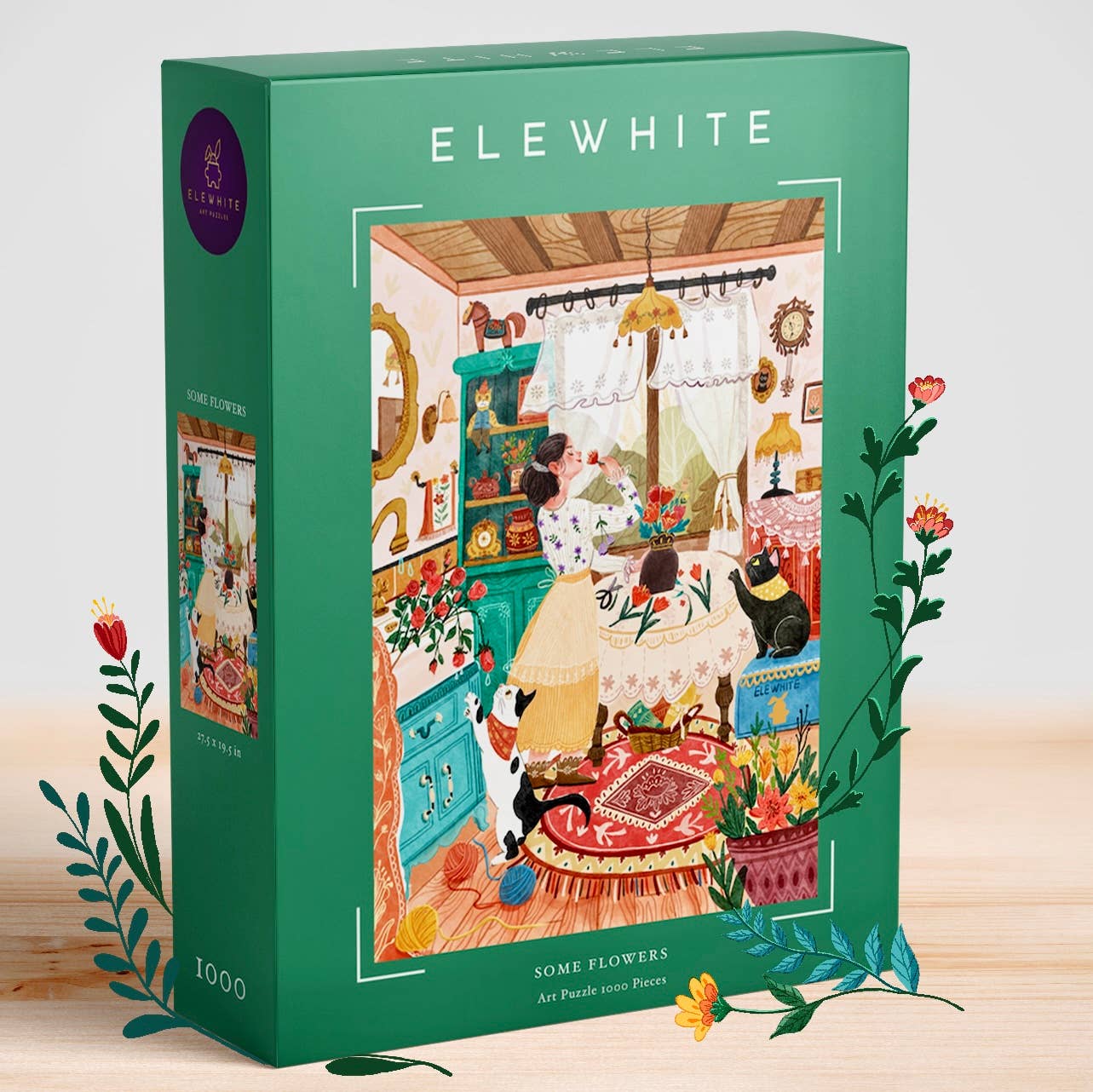 Some Flowers Jigsaw Puzzle - ELEWHITE 1000 Pieces