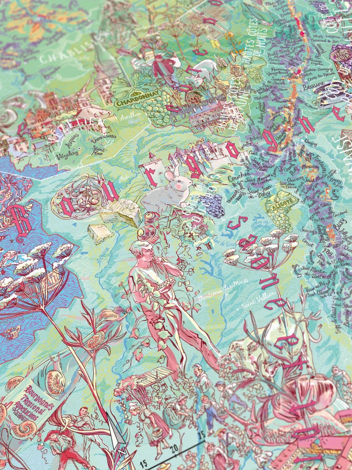 Bourgogne Wine Puzzle - Water and Wines