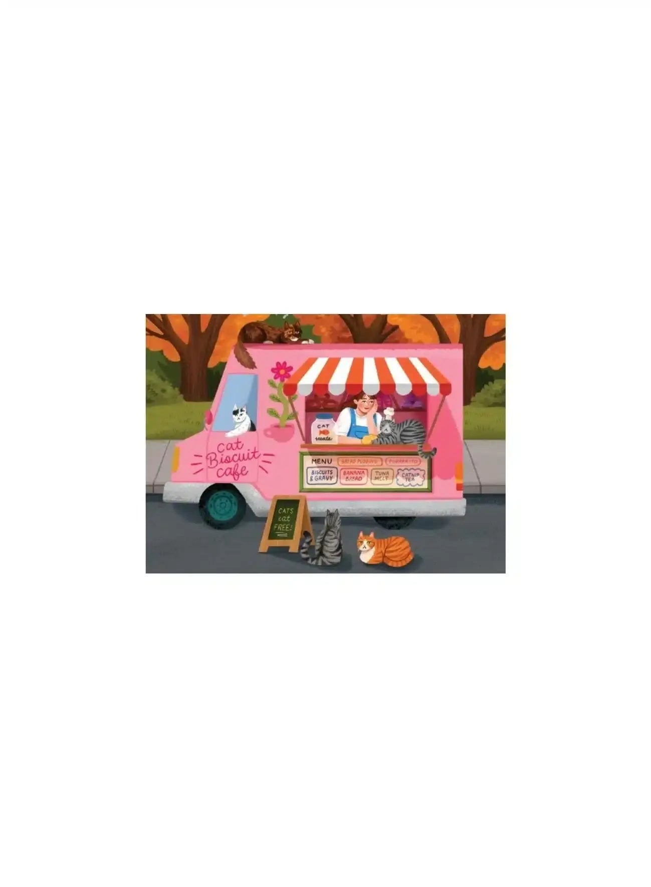 Cat Food Truck Mini puzzle – Trevell – 99 pieces