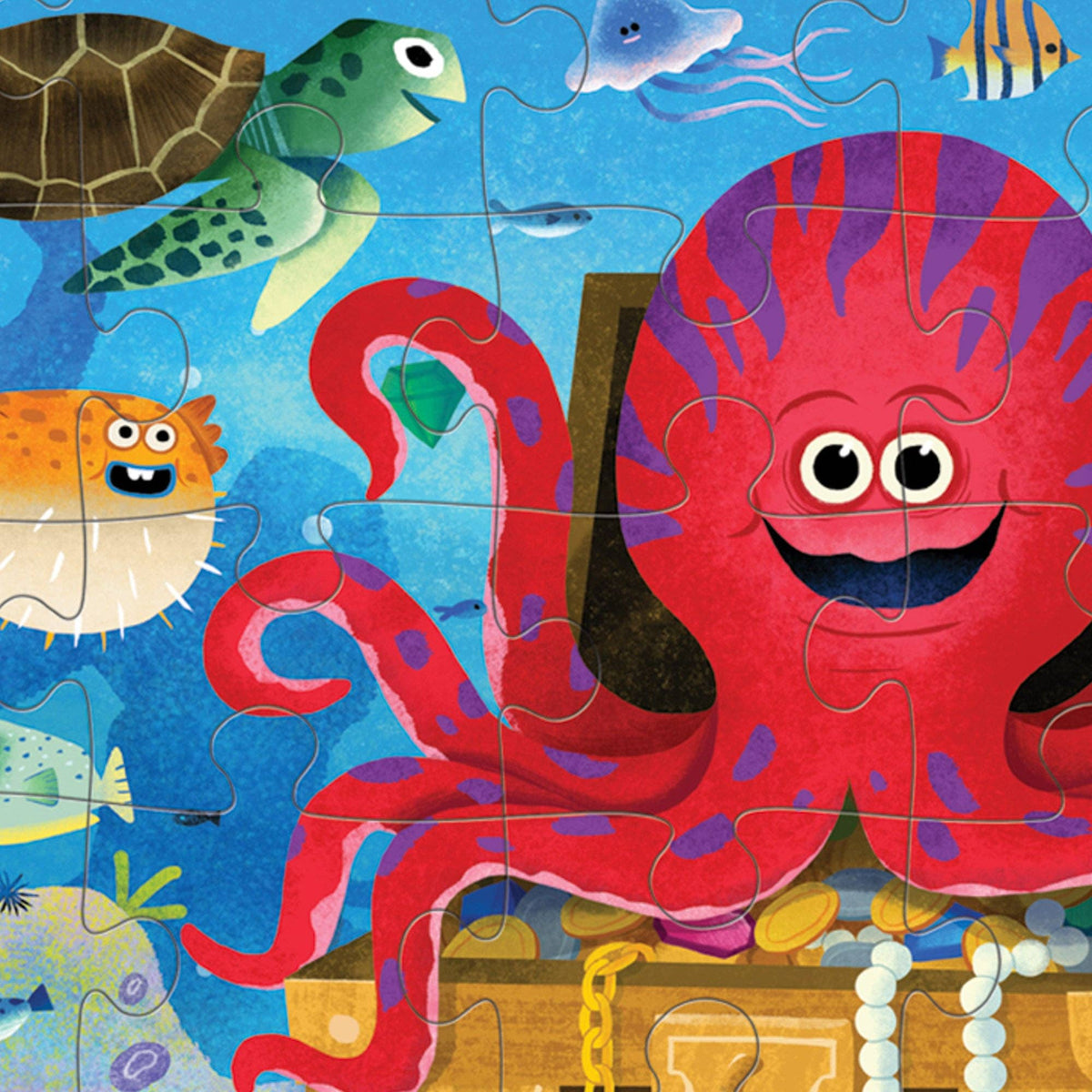 Octopus Treasure Classic Floor Puzzle 36 pc - Crocodile Creek
