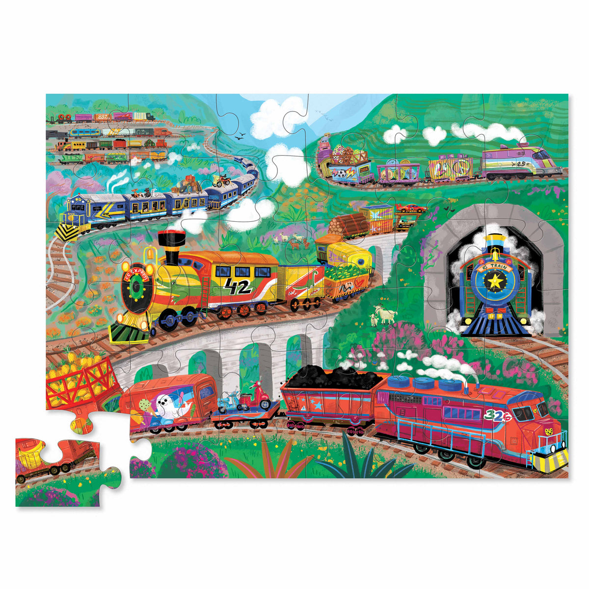 All Aboard - Classic Floor Puzzle 36 pc - Crocodile Creek