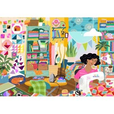 My Happy Place is in the Sewing Room - Pieces and Peace