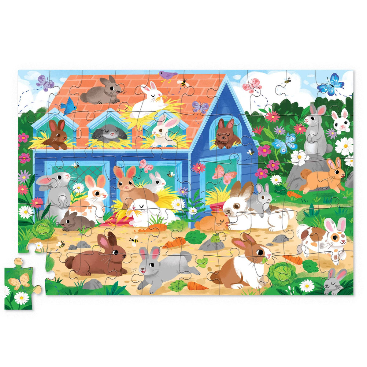 Bunny House Flat House Puzzle 50 pc - Crocodile Creek