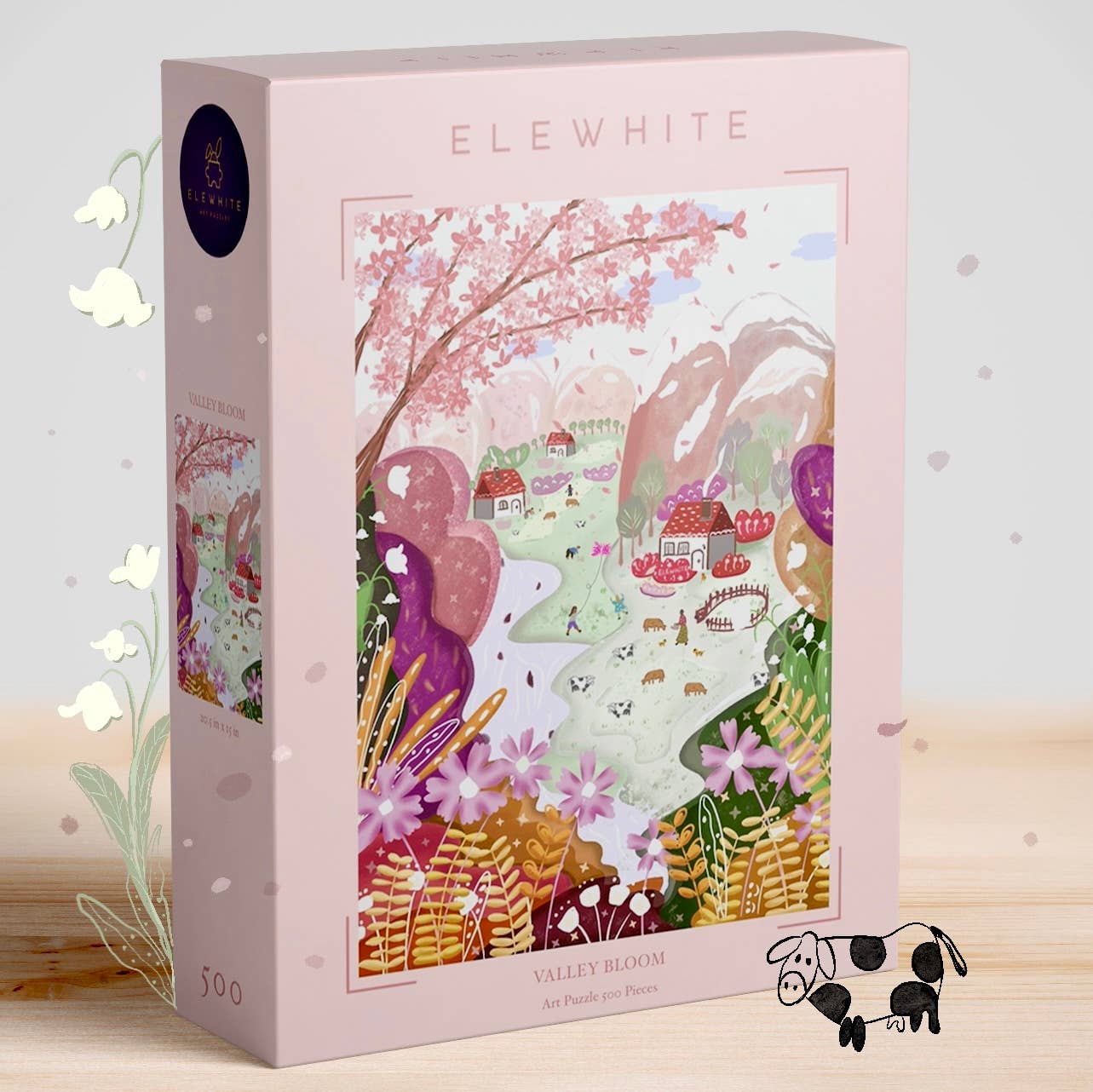 Valley Bloom Art Puzzle - ELEWHITE 500 Pieces