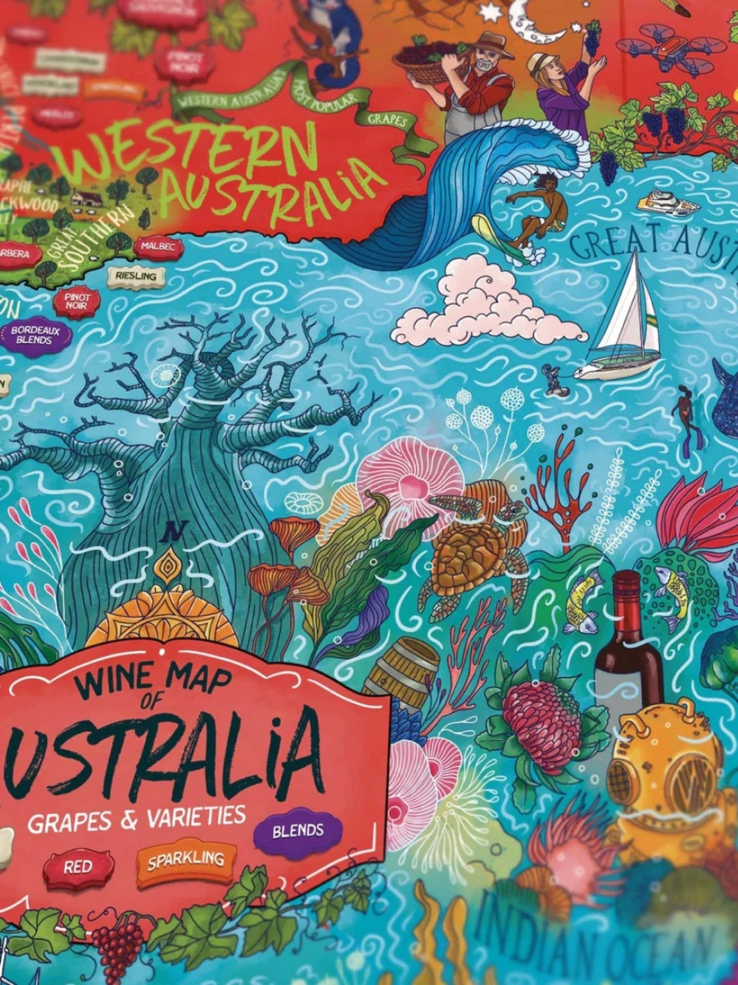 Australia Wine Puzzle - Water and Wines