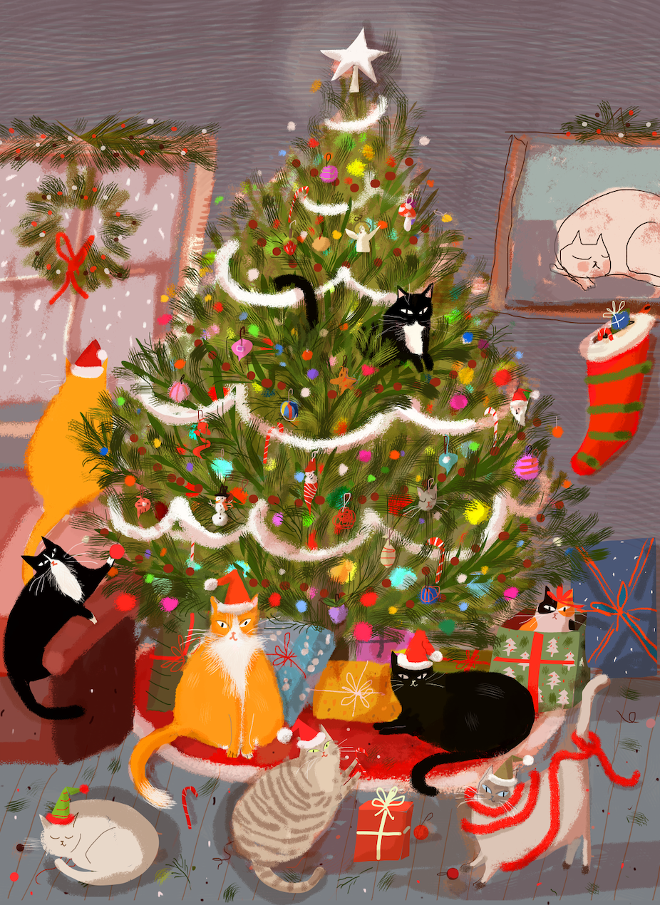 Meowy Christmas! - Puzzlefolk