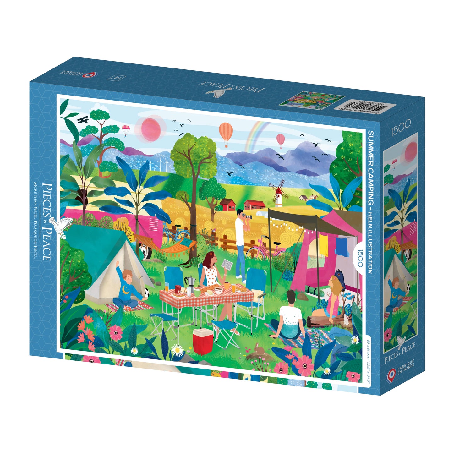 Summer at the Campsite 1500 Piece Puzzle - Pieces and Peace