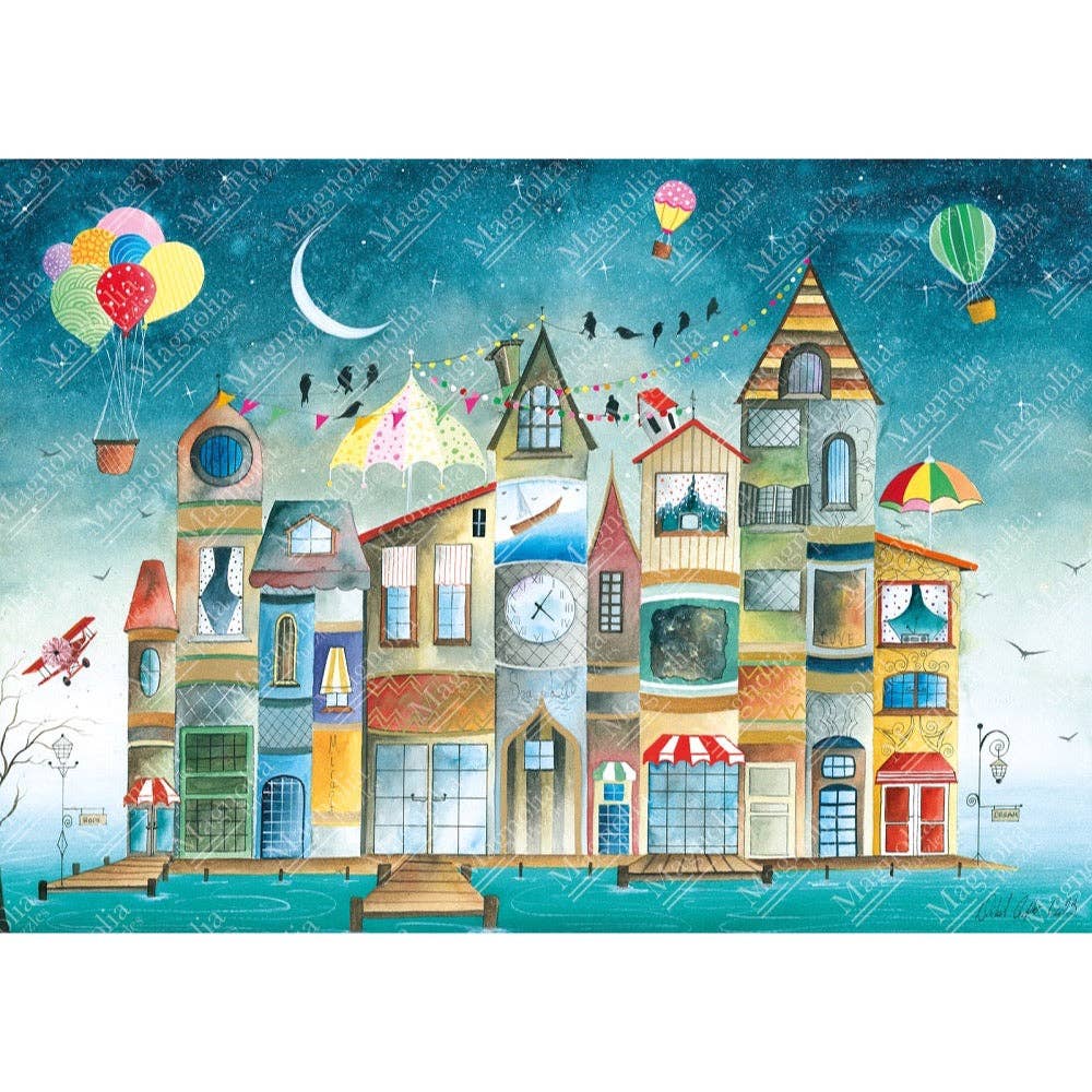 Magnolia 1014 Houses I Read Nihal Cifter Special Edition 1000pc Jigsaw Puzzle