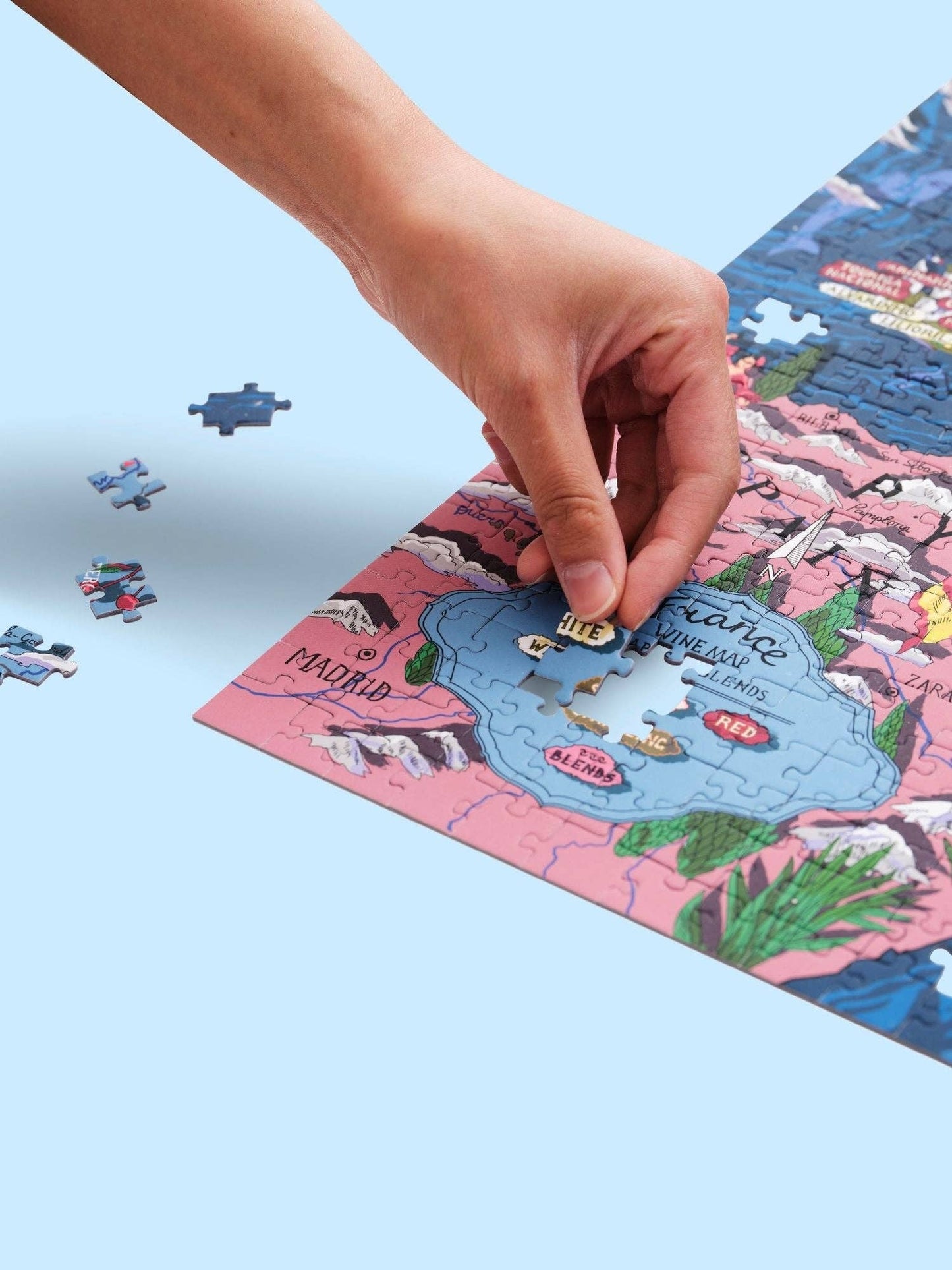 France Wine Puzzle - Water and Wines