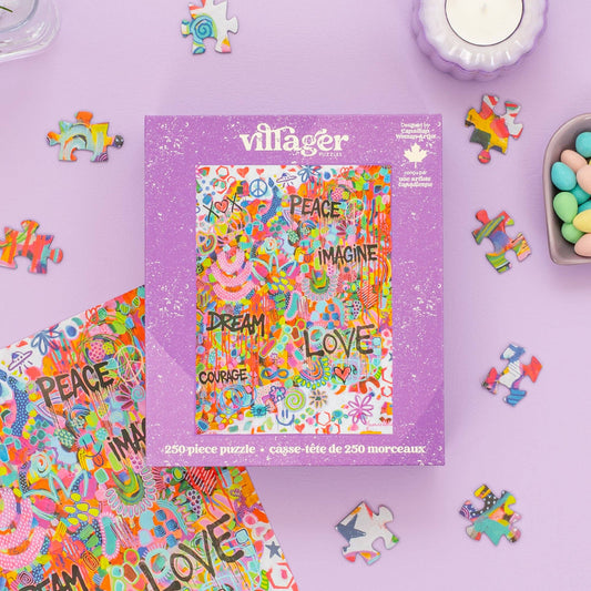 Pink Graffiti | Villager - 250 Piece Puzzle