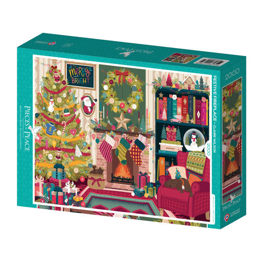 Festive Fireplace - Pieces and Peace 2000 Piece Puzzle