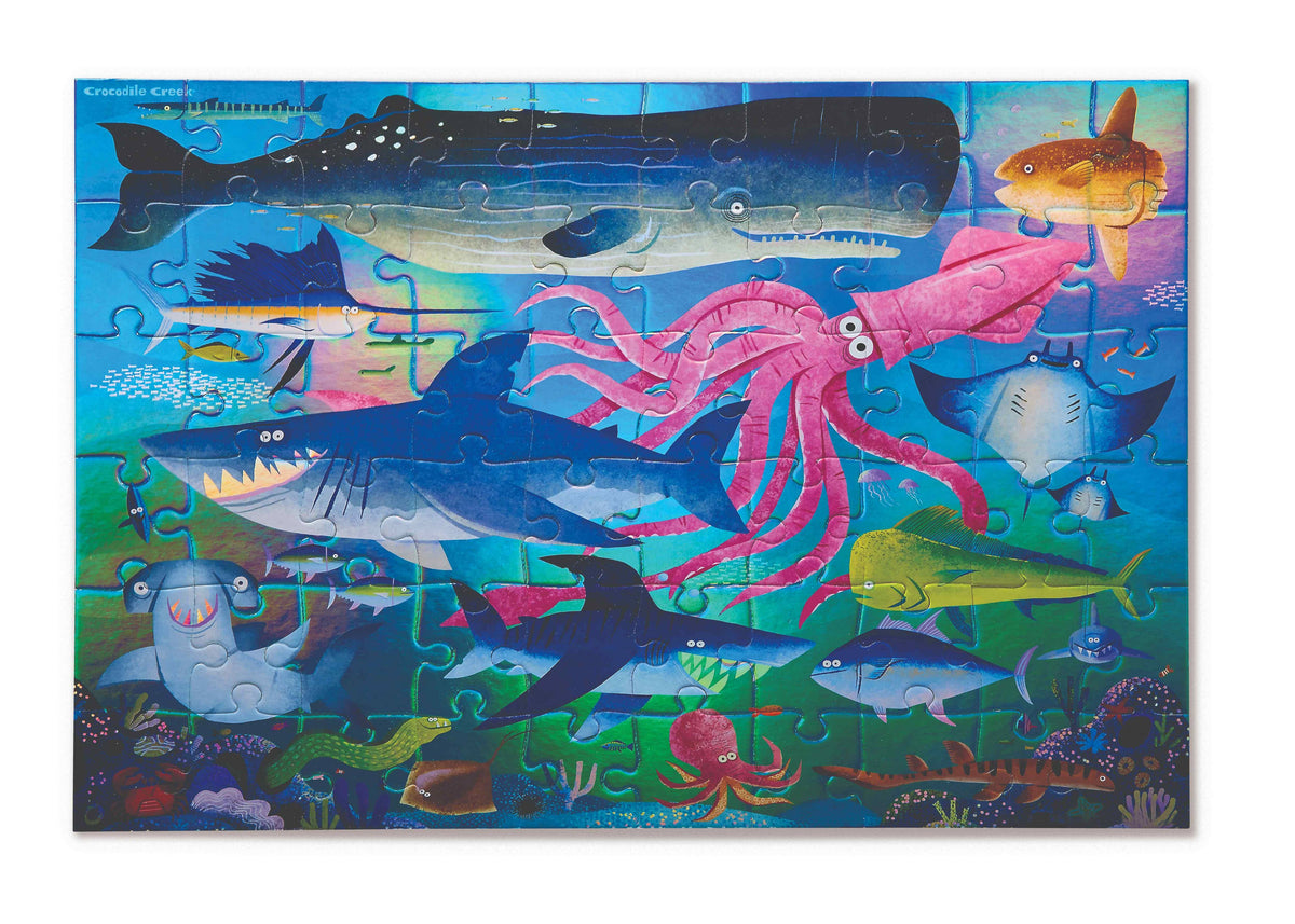 Shimmering Shark - Foil Puzzle 60 pc - Crocodile Creek
