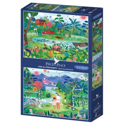 Ode to Spring - Pieces and Peace - 2x500 Piece Puzzles