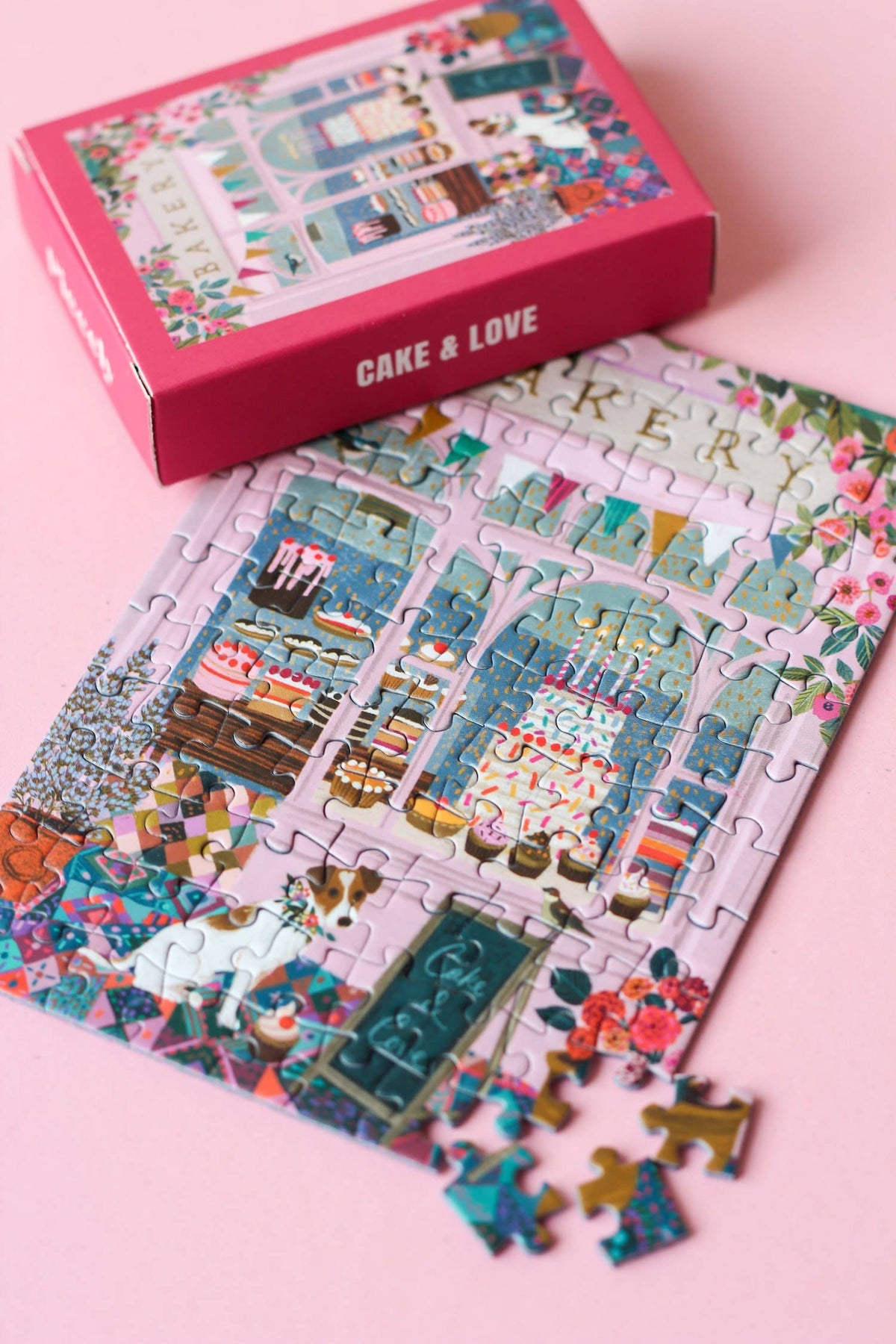 Cake & Love mini puzzle, 99 pieces - Piecely