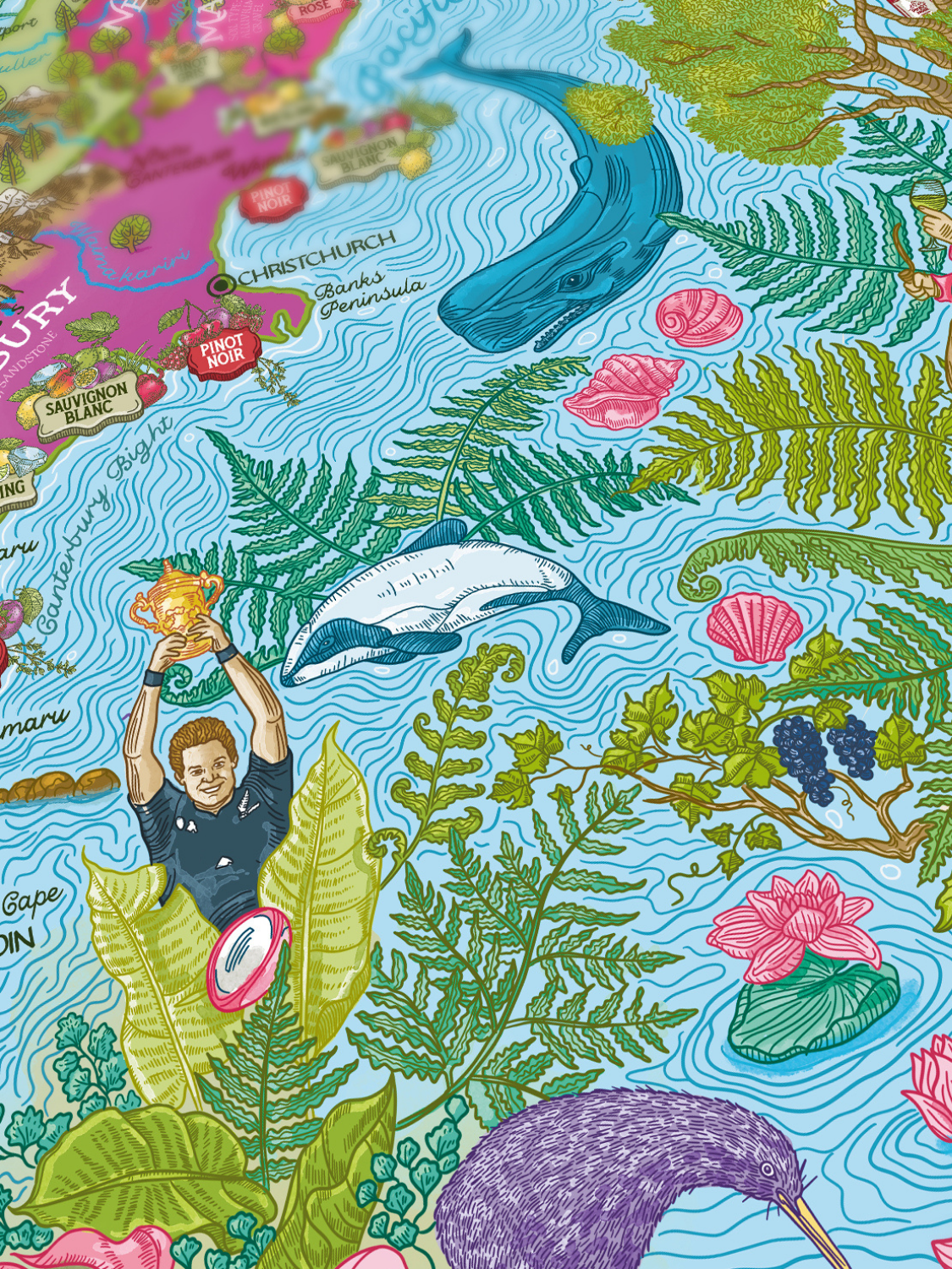 New Zealand Wine Puzzle - Water and Wines