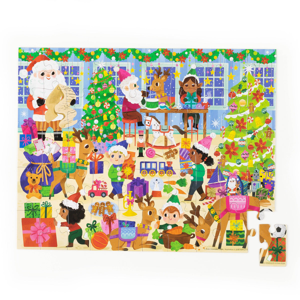 Santas Workshop - Flat House Puzzle 50 pc -Crocodile Creek