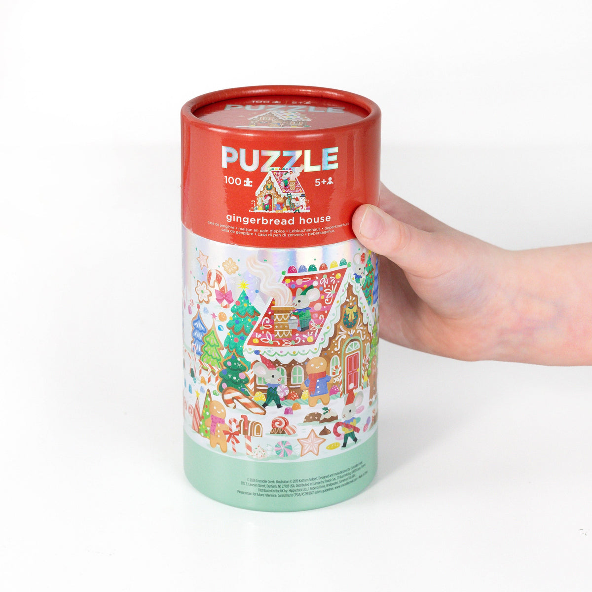 Gingerbread House - Holographic Tube 100 pc - Crocodile Creek