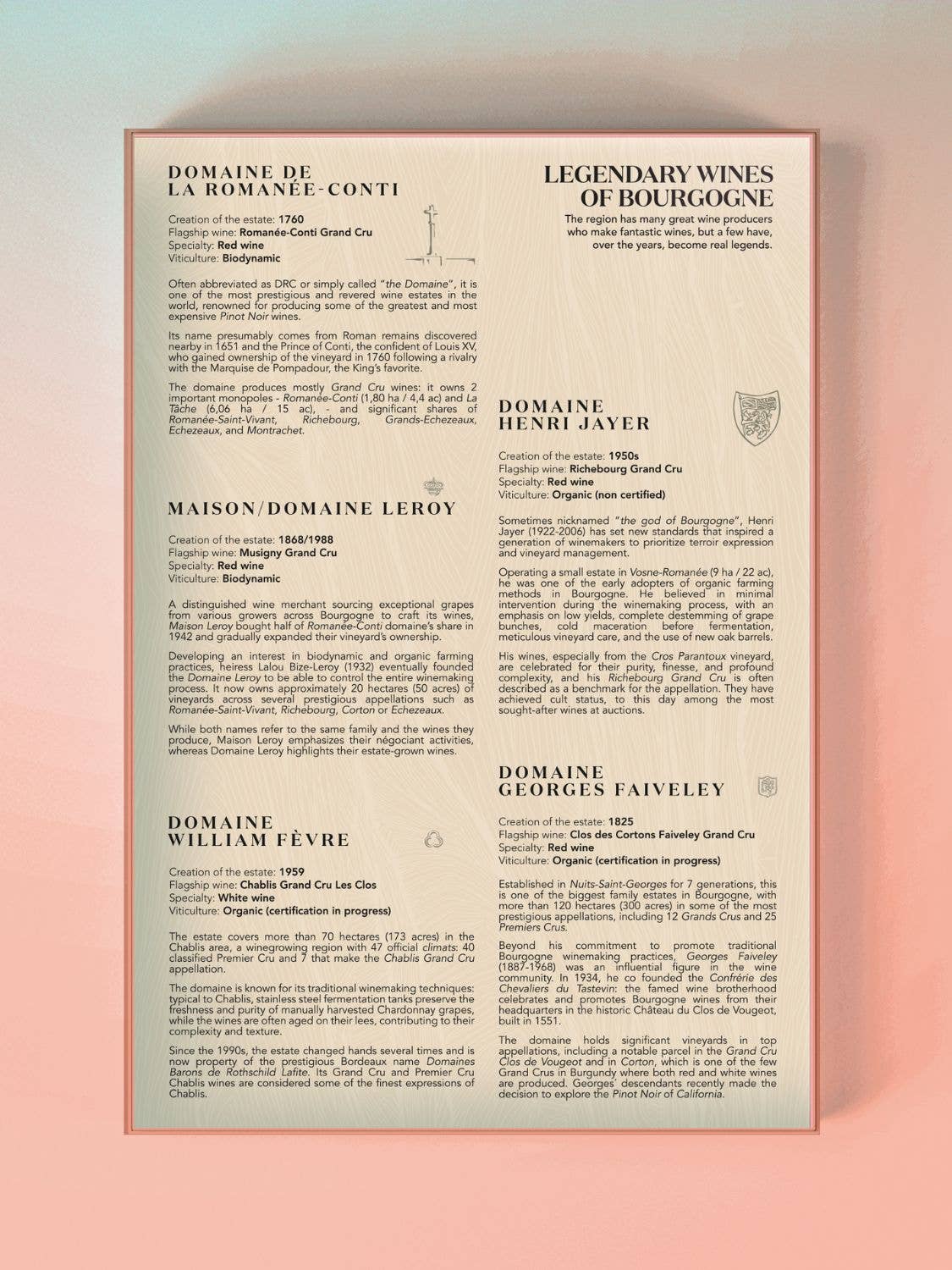 Bourgogne Wine Puzzle - Water and Wines