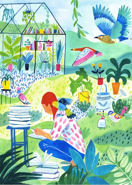 Reading in the Garden - Pieces and Peace