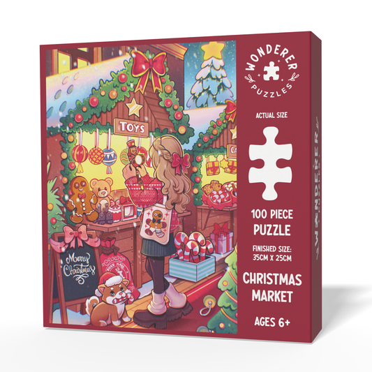 Christmas Market Jigsaw Puzzle (100 Pieces) - Wonderer