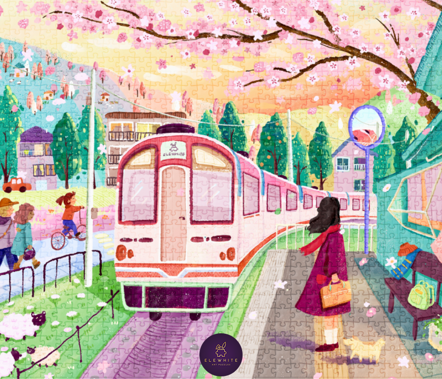 Spring in Japan Art Puzzle - ELEWHITE 1000 Pieces