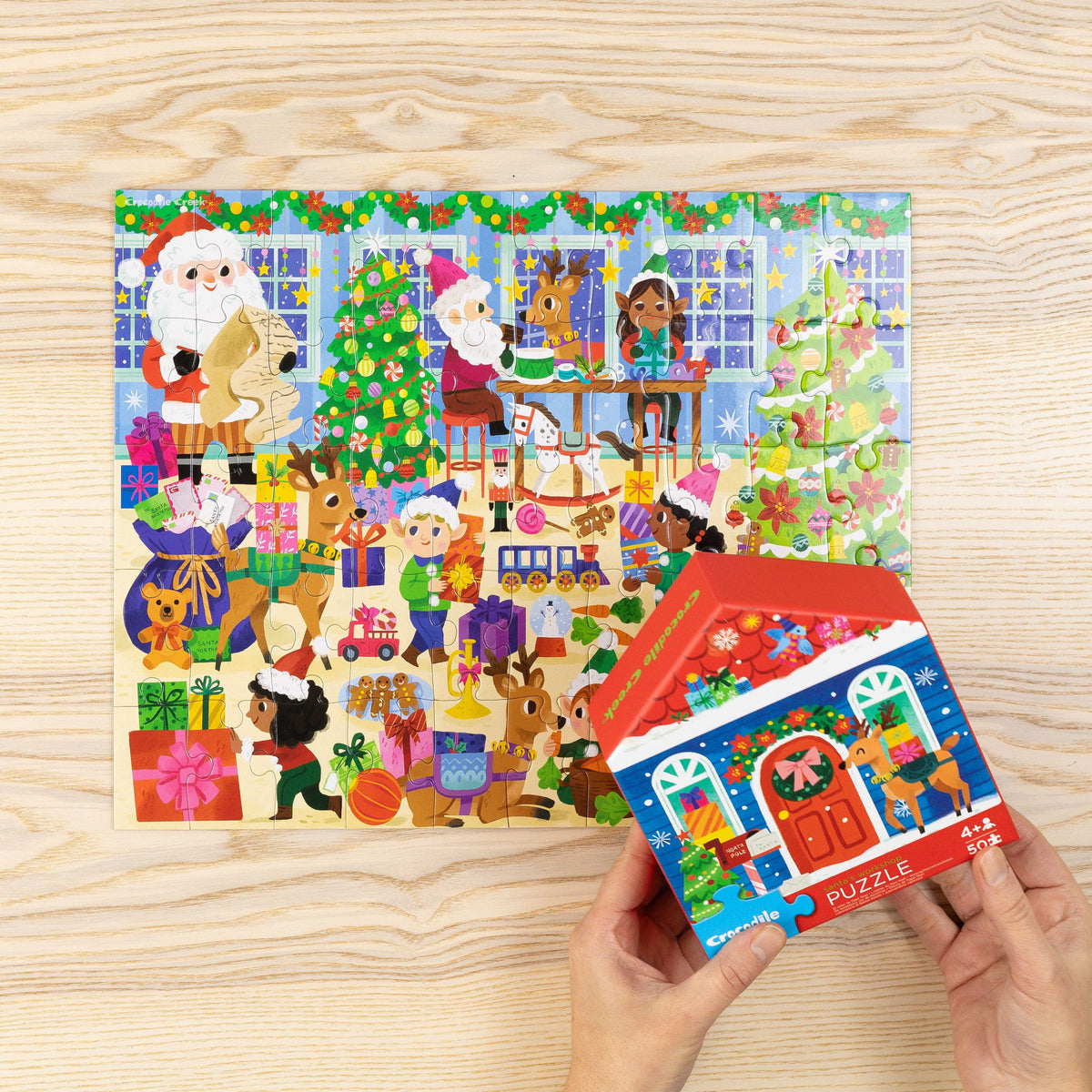 Santas Workshop - Flat House Puzzle 50 pc -Crocodile Creek