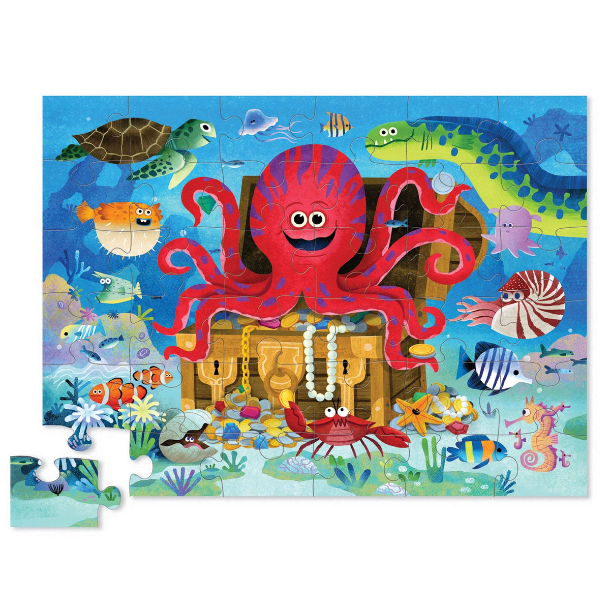Octopus Treasure Classic Floor Puzzle 36 pc - Crocodile Creek