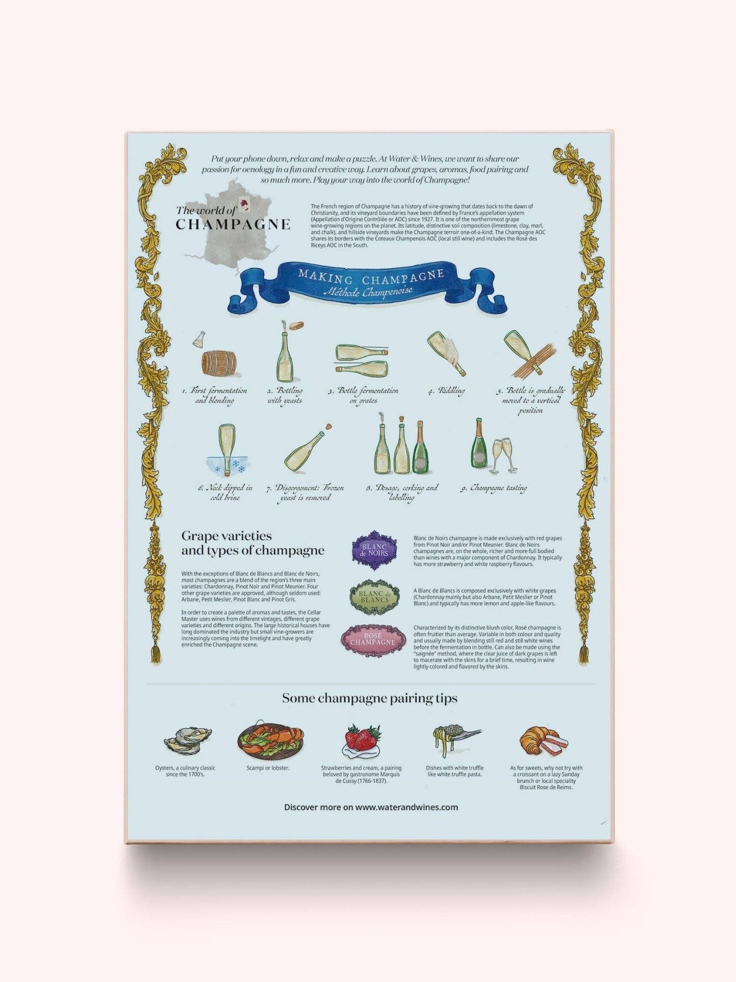 Champagne Wine Puzzle - Water and Wines