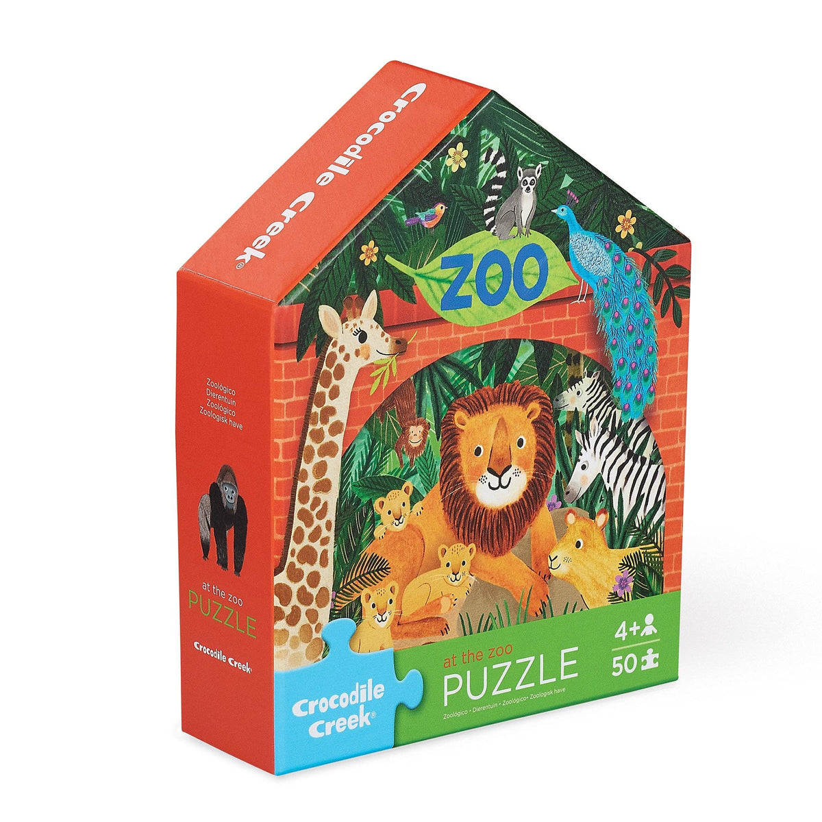Flat House Puzzle 50 pc - Zoo - Crocodile Creek