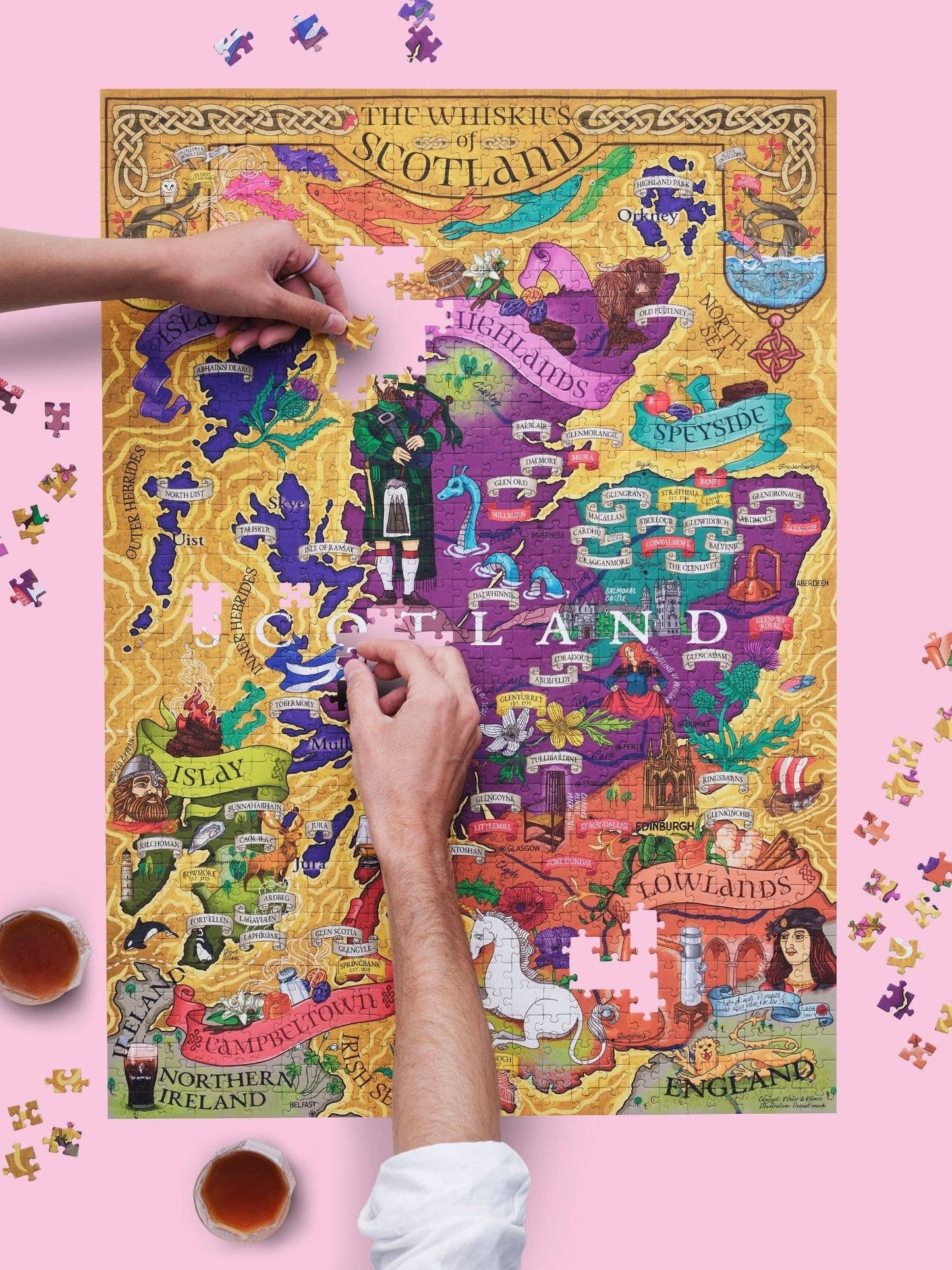 Scotland Whisky Puzzle - Water and Wines